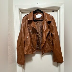 Rebecca Minkoff Brown Faux Leather Jacket
